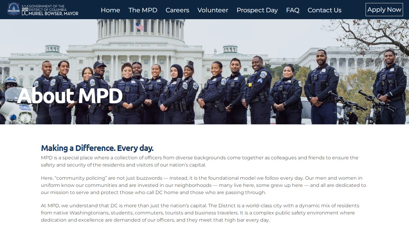About MPD | joinmpd.dc.gov - Washington, D.C.